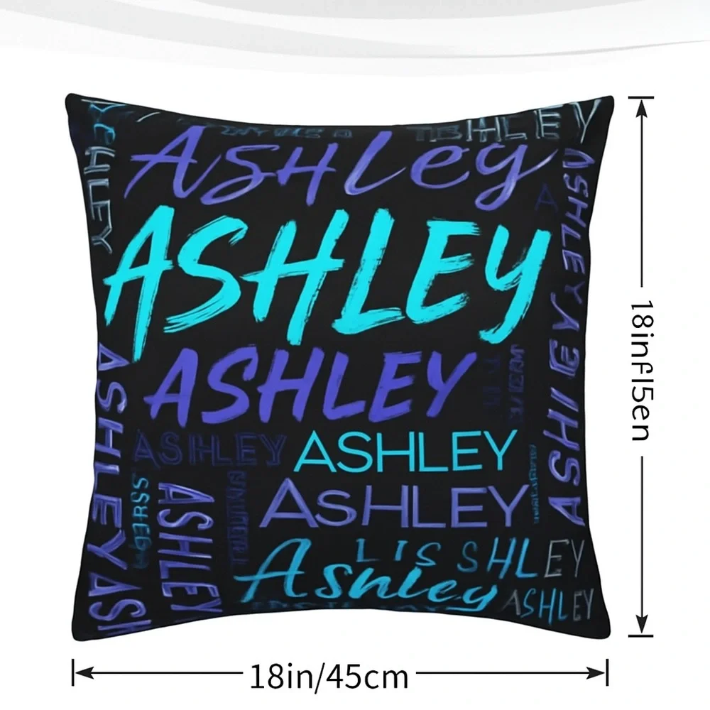 Multicolor Name Typography Pillow‎
